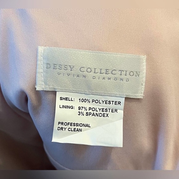 Dessy Collection Sleeveless Draped Chiffon Maxi Dress With Front Slit - Picture 6 of 10